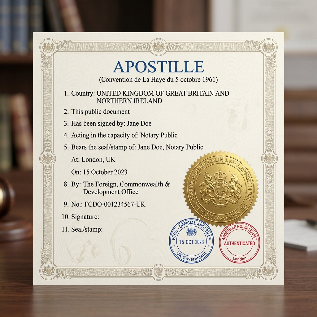 Official Hague Apostille certificate for Austria with gold seal