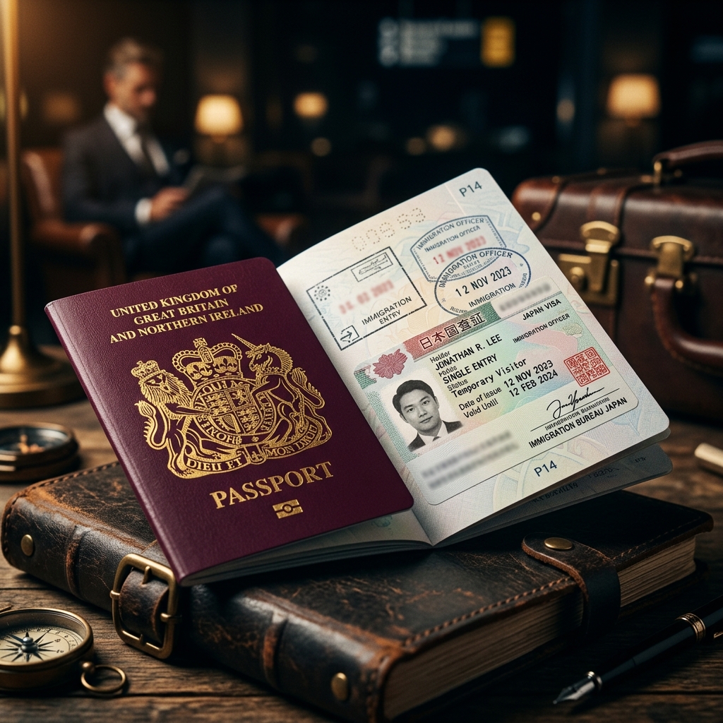 Passport showing a visa stamp page, representing France visa document readiness